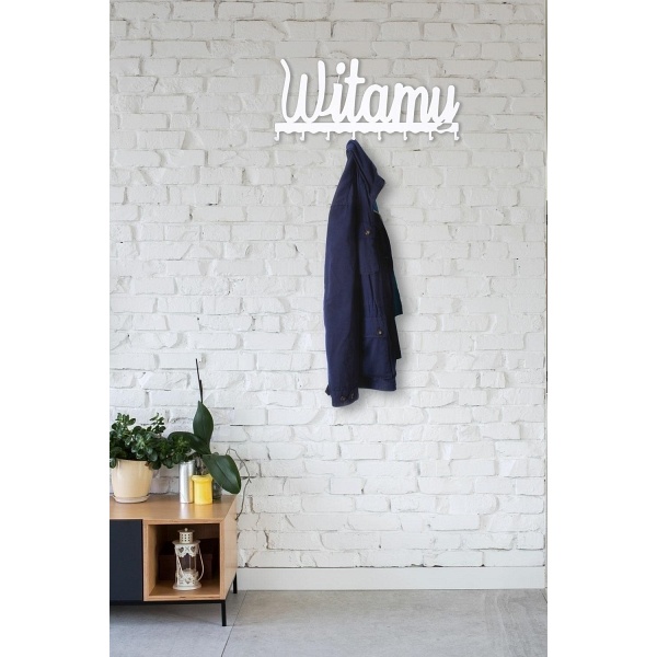 Wieszak ścienny Witamy biały - Intesi